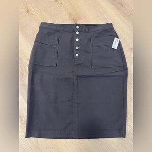 The Limited Dark Gray Button Front
Denim Skirt